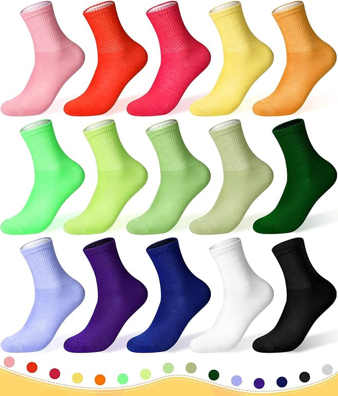 Calcetines para mujer, color sólido, 85% algodón