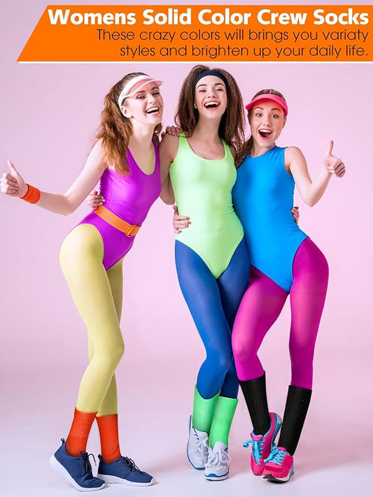 Calcetines para mujer, color sólido, 85% algodón
